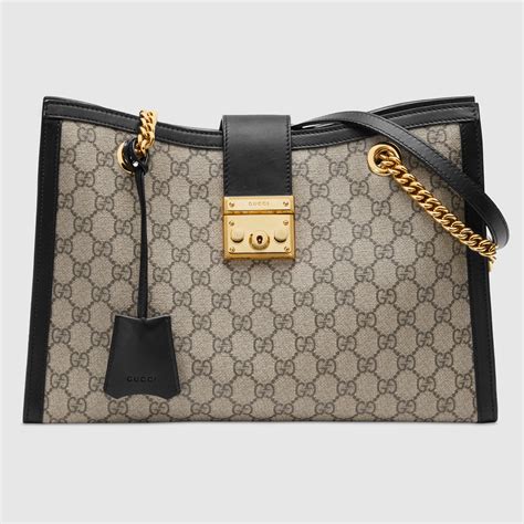 gucci padlock gg supreme|GG Supreme Padlock Medium Shoulder Bag With Black Details.